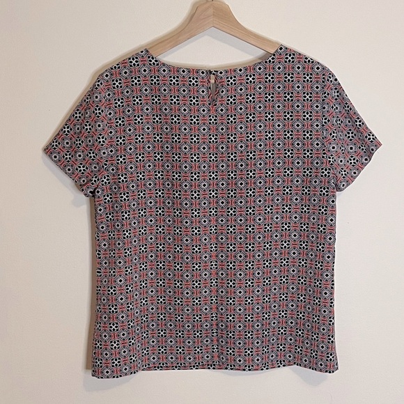 J. Crew Short Sleeve Print Blouse - Picture 2 of 8